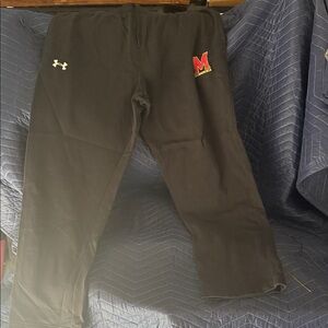 Under Armour Black Joggers with University of Maryland logo